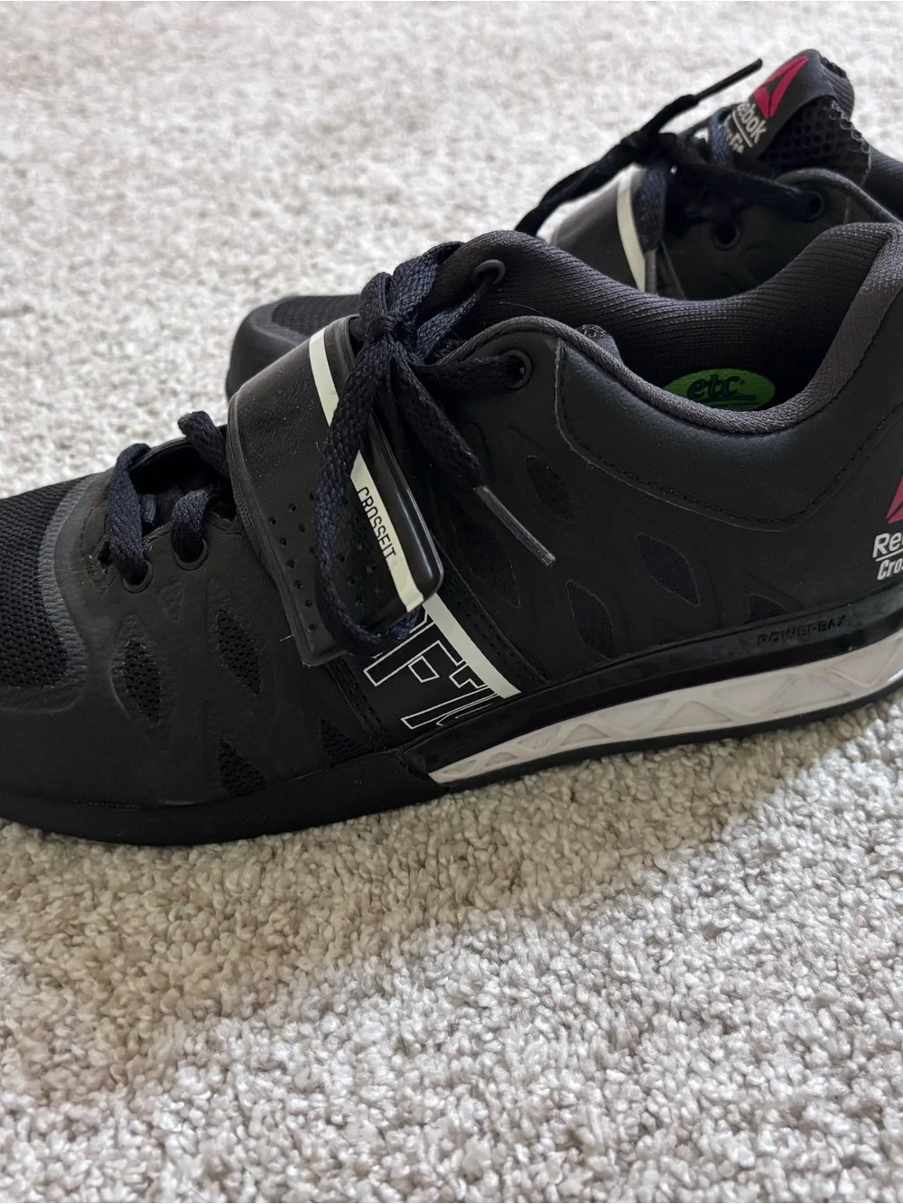 Reebok CrossFit Black Athletic Training Shoes, Barely worn
